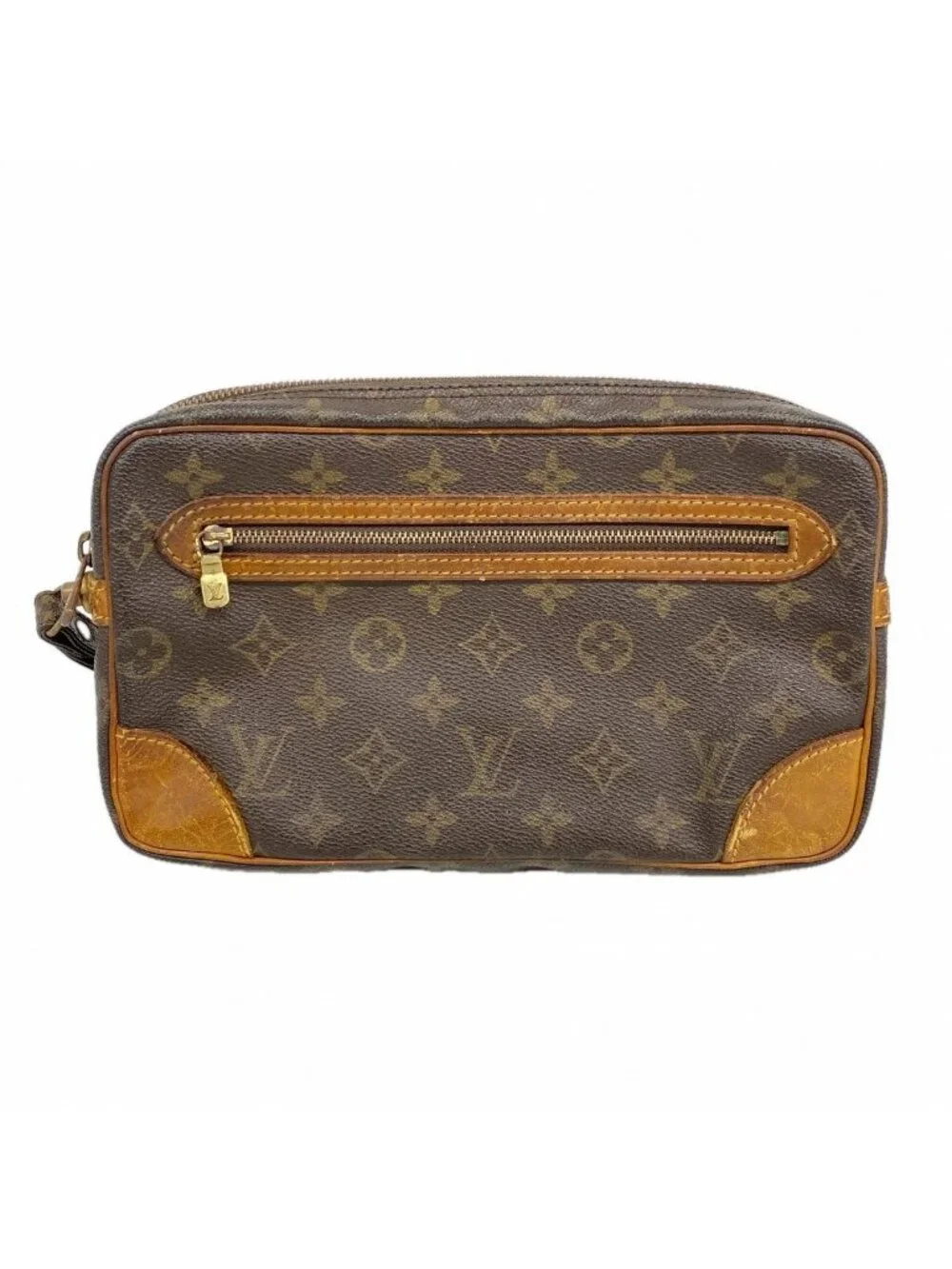 Louis Vuitton Clutch Monogram Marly Dragonne GM Brown